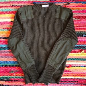VINTAGE Military Army Issue Ribbed Sweater 38